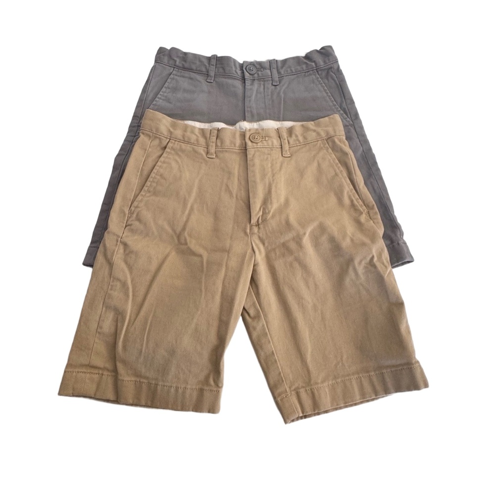 Crewcuts JCrew Shorts Bundle Set of 2 Tan Gray Khaki Boys Size‎ 8